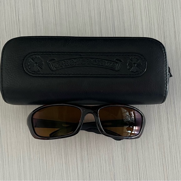 Brown Sunglasses with Logo Case